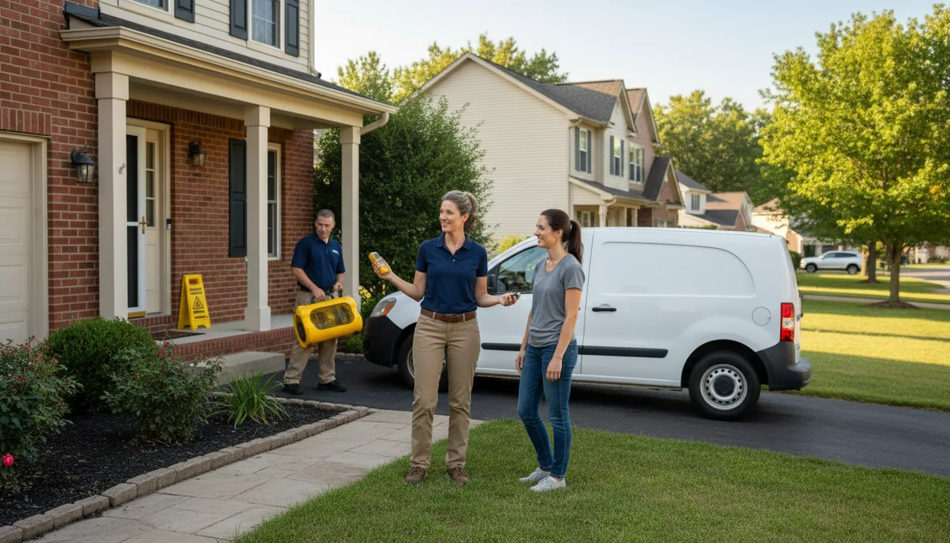 Residential water damage restoration in Ridgeley, WV